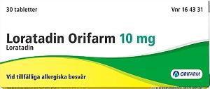 Loratadin Orifarm, 10 mg, 30 st